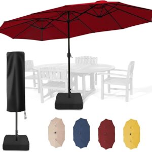 Sundale Outdoor 15ft Large Patio Umbrellas with Base