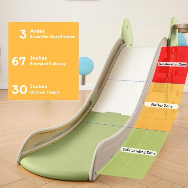 Indoor Slide for Kids Age 1-7, 3 in 1 Toddler Slide - Image 3